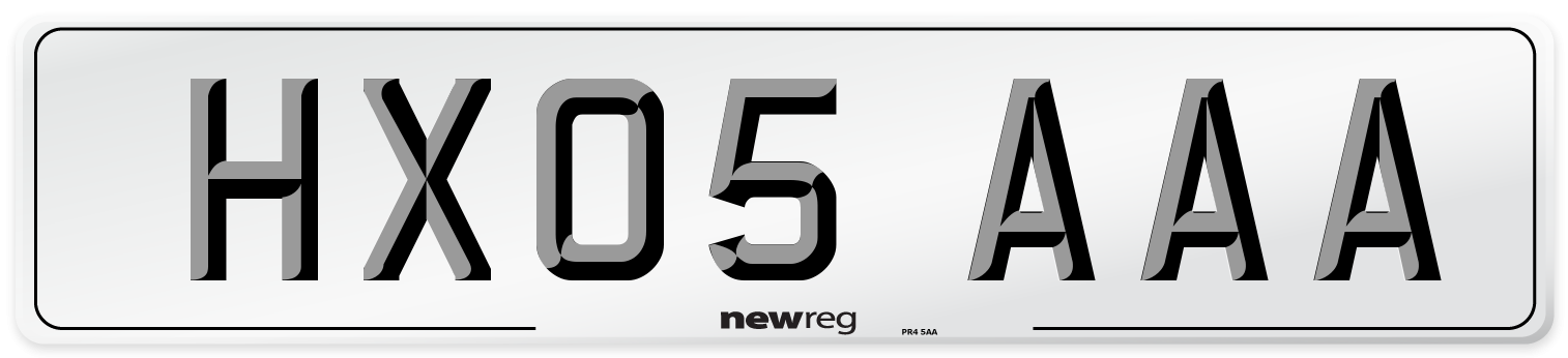 HX05 AAA Number Plate from New Reg